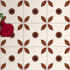 Indoor Vinyl Flooring Floral Pattern Peel and Stick Waterproof Square Vinyl Floor