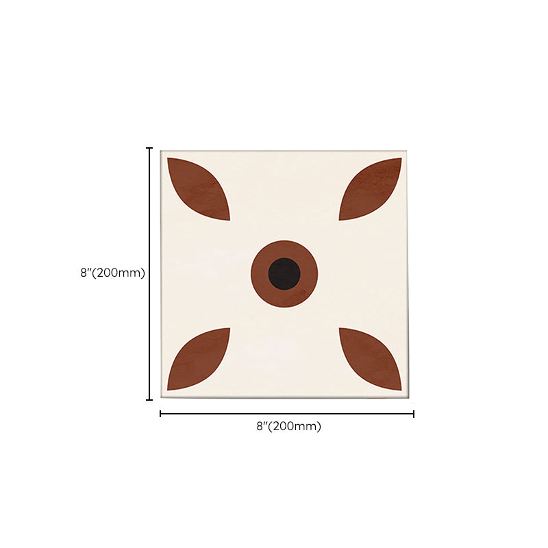 Indoor Vinyl floor floral pattern peel and stick waterproof square vinyl floor