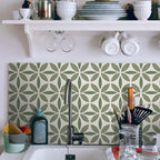 Indoor Vinyl Tiles Floral Pattern Peel and Stick Waterproof Square Vinyl Tile