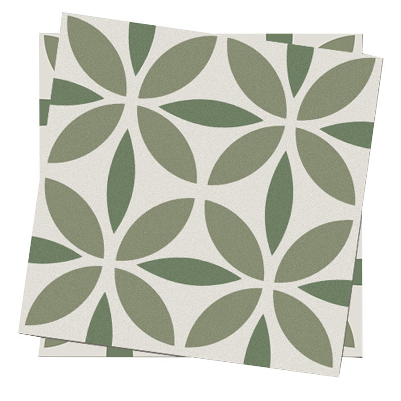 Indoor Vinyl Tiles Flower Pattern Peel and Stick Waterproof Square Vinyl Tile