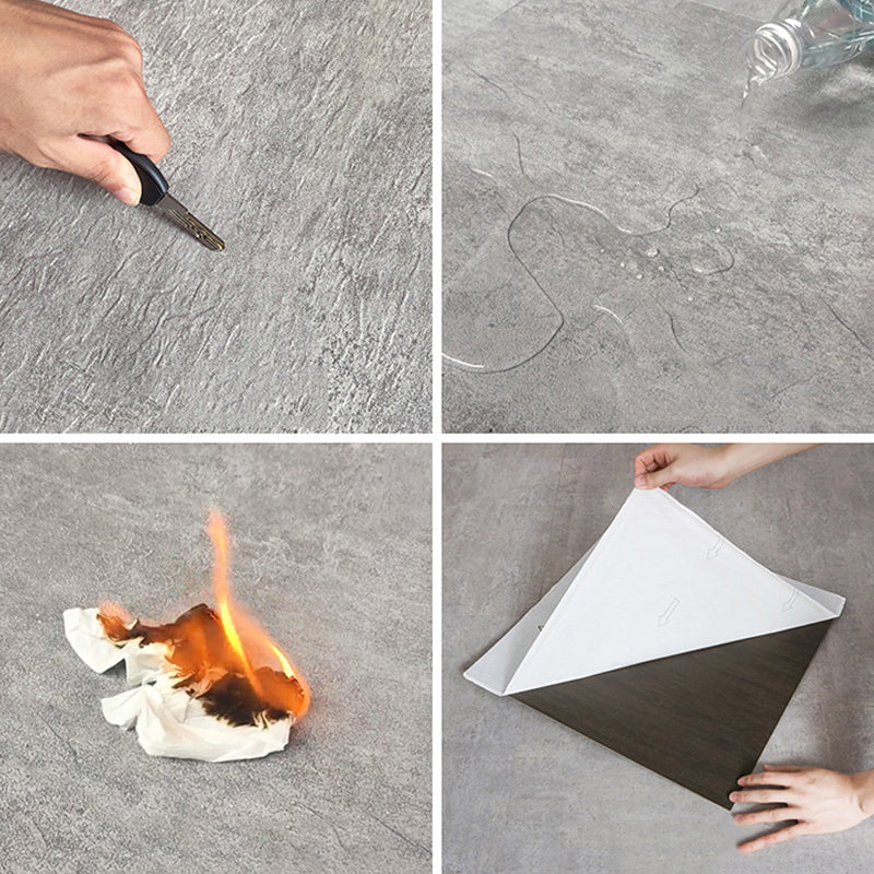 Square PVC flooring Peel & Stick stone design vinyl floor for the living room