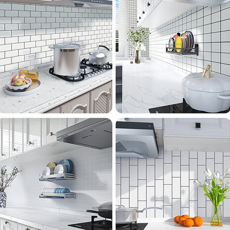 Peel and Stick Subway Tiles Waterproof Plastic Tile Rectangular Peel & Stick Tile for the Kitchen