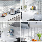 Peel and Stick Subway Tiles Waterproof Plastic Tile Rectangular Peel & Stick Tile for the Kitchen