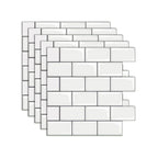 Peel and Stick Subway Tiles Waterproof Plastic Tile Rectangular Peel & Stick Tile for the Kitchen