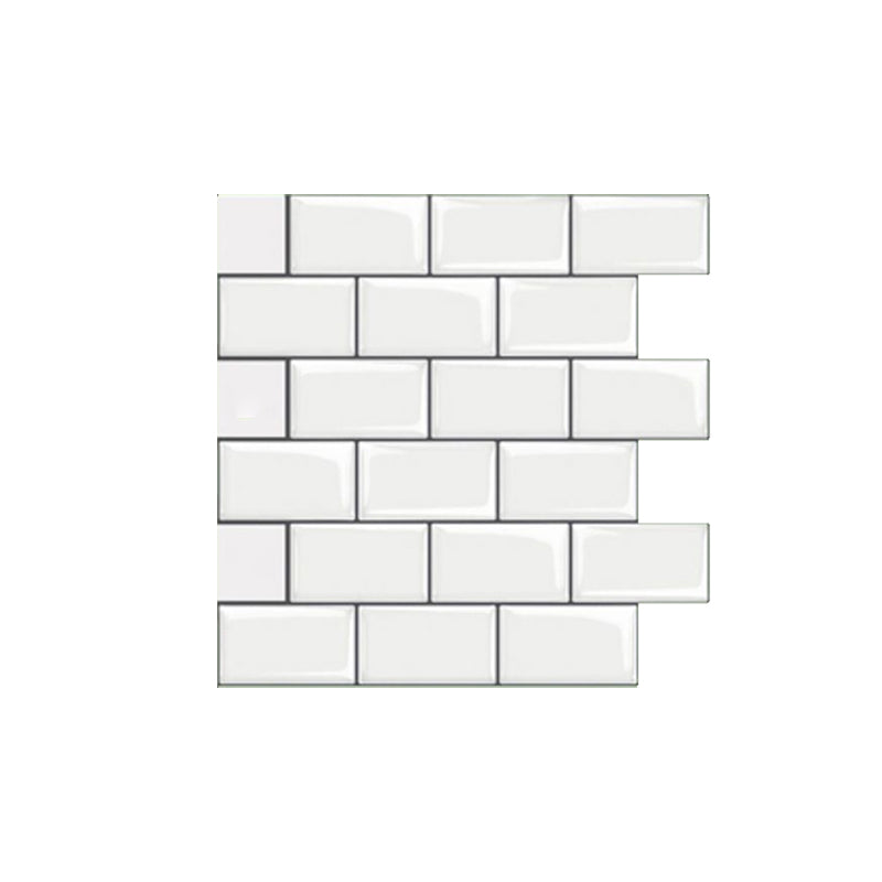 Peel and Stick Subway Tiles Waterproof Plastic Tile Rectangular Peel & Stick Tile for the Kitchen