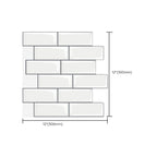 Peel and Stick Subway Tiles Waterproof Plastic Tile Rectangular Peel & Stick Tile for the Kitchen