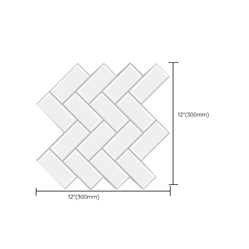 Peel and Stick Subway Tiles Waterproof Plastic Tile Rectangular Peel & Stick Tile for the Kitchen