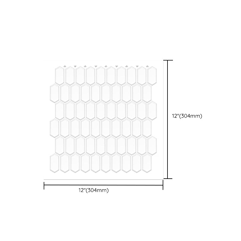 Peel and Stick Subway Tiles Waterproof Plastic Tile Rectangular Peel & Stick Tile for the Kitchen