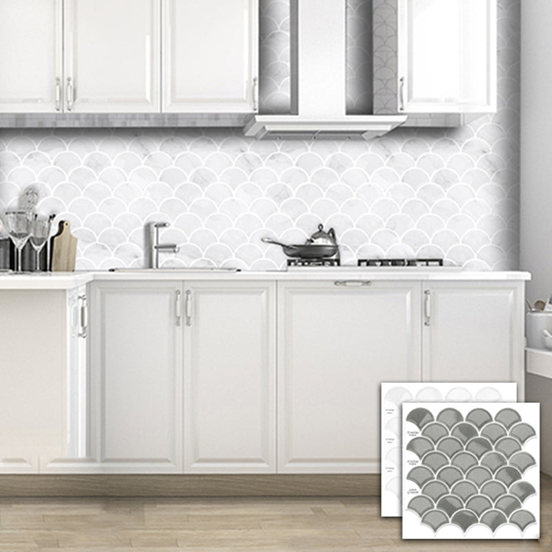Peel & Stick Subway Tiles Plastic Stain Resistant Peel & Stick Subway Tiles 5-Pack
