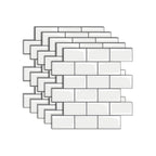Peel & Stick Subway Tiles Plastic Stain Resistant Peel & Stick Subway Tiles 5-Pack