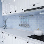 Peel & Stick Subway Tiles Plastic Stain Resistant Peel & Stick Subway Tiles 5-Pack