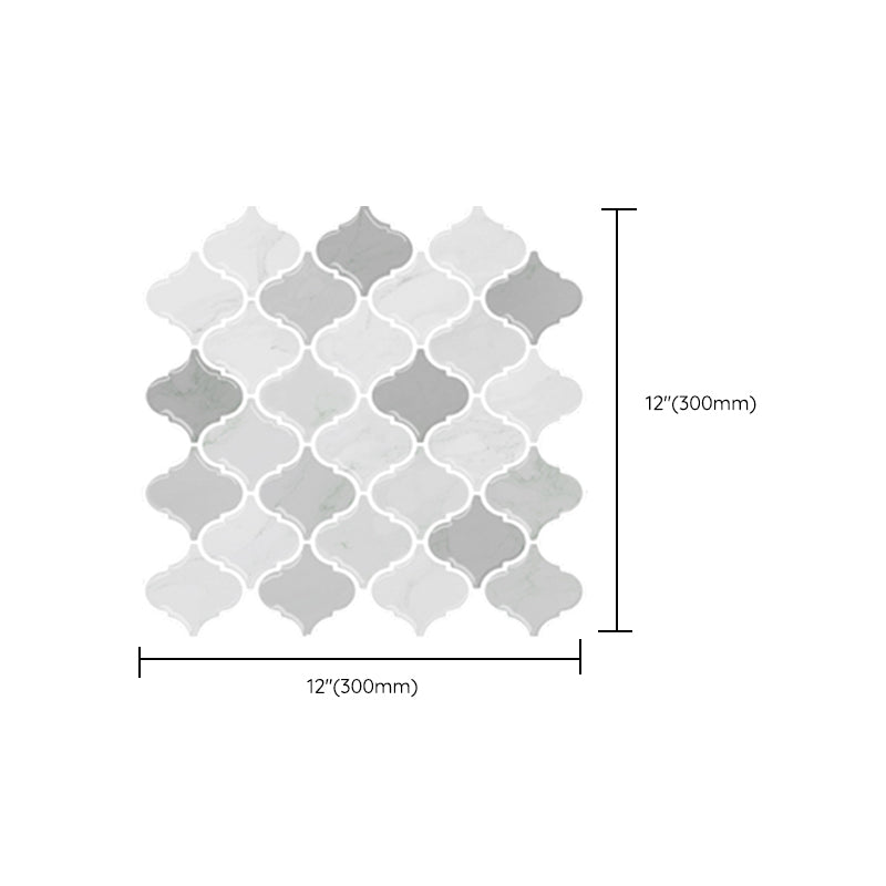 Peel & Stick Subway Tiles Plastic Stain Resistant Peel & Stick Subway Tiles 5-Pack