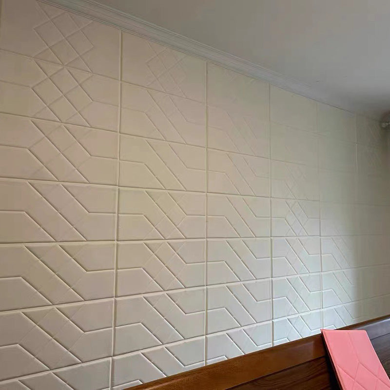 3D Embossed Foam Wall Panel Living Room Waterproof Wall Panel