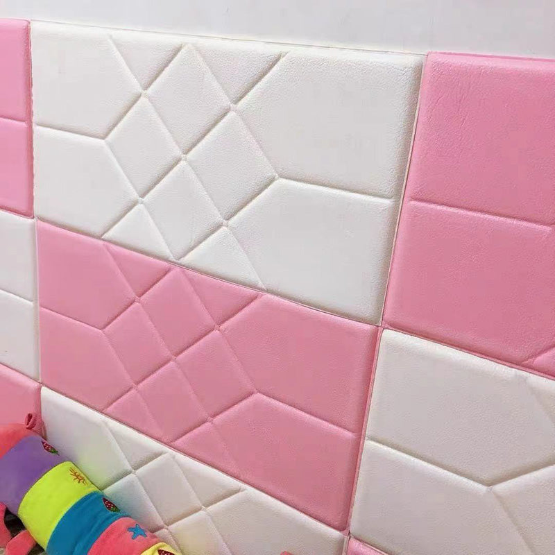 3D Embossed Foam Wall Panel Living Room Waterproof Wall Panel