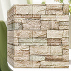 Country House Wall Shelf 3D Brick Living Room Wall Panel Set of 2