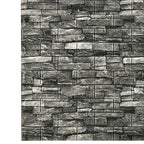 Country House Wall Shelf 3D Brick Living Room Wall Panel Set of 2