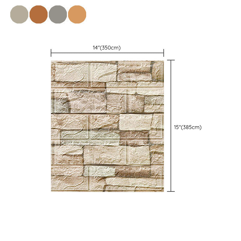 Country House Wall Shelf 3D Brick Living Room Wall Panel Set of 2