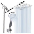Silver Dual Shower Head 3 Settings Medium Flow Wall Mounted Shower Head