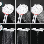Silver Dual Shower Head 3 Settings Medium Flow Wall Mounted Shower Head