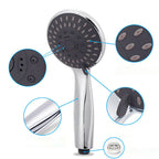 Silver Dual Shower Head 3 Settings Medium Flow Wall Mounted Shower Head