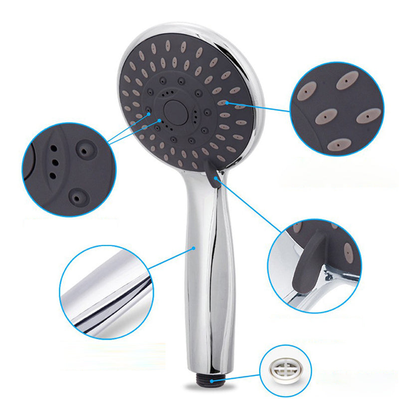 Silver Dual Shower Head 3 Settings Medium Flow Wall Mounted Shower Head