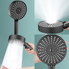 Modern Handheld Showerhead Adjustable Water Flow 5 Settings Wall Mounted Showerhead