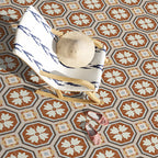 Square Indoor Vinyl Floor Peel and Stick Flower Pattern Waterproof Vinyl Floor