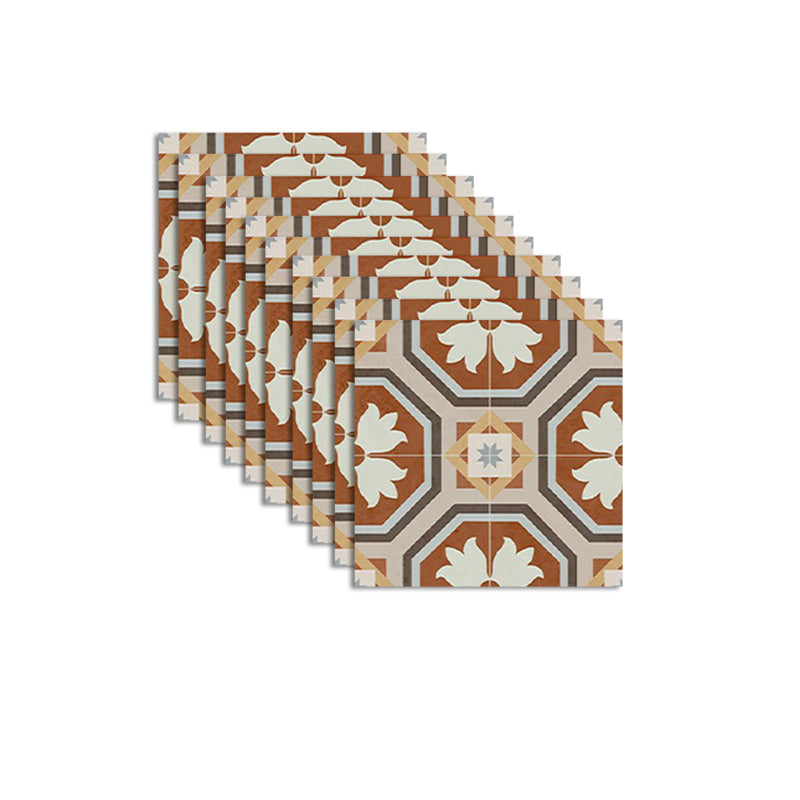 Square Indoor Vinyl Floor Peel and Stick Flower Pattern Waterproof Vinyl Floor