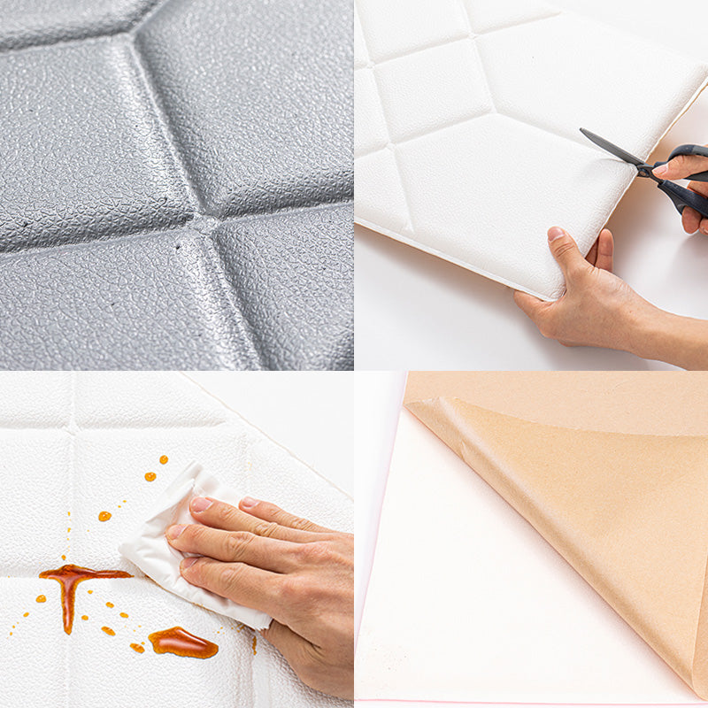 Modern Wall Cladding Living Room Peel and Stick 3D Embossing Waterproof Wall Cladding