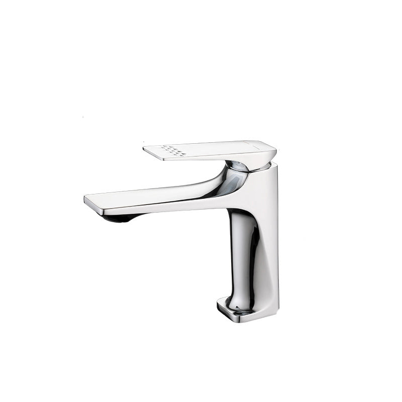 Modern Vessel Sink Faucet Copper Lever Handle Low Arc Vessel Faucet for the Bathroom