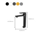Modern Vessel Sink Faucet Copper Lever Handle Low Arc Vessel Faucet for the Bathroom