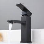 Modern Sink Faucet Centerset Bathroom Sink Faucet in Black