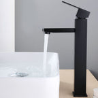 Modern Sink Faucet Centerset Bathroom Sink Faucet in Black
