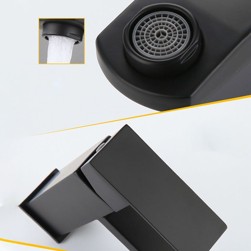 Modern Sink Faucet Centerset Bathroom Sink Faucet in Black