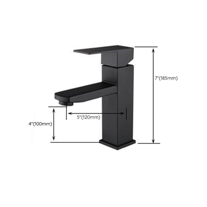Modern Sink Faucet Centerset Bathroom Sink Faucet in Black