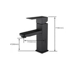 Modern Sink Faucet Centerset Bathroom Sink Faucet in Black