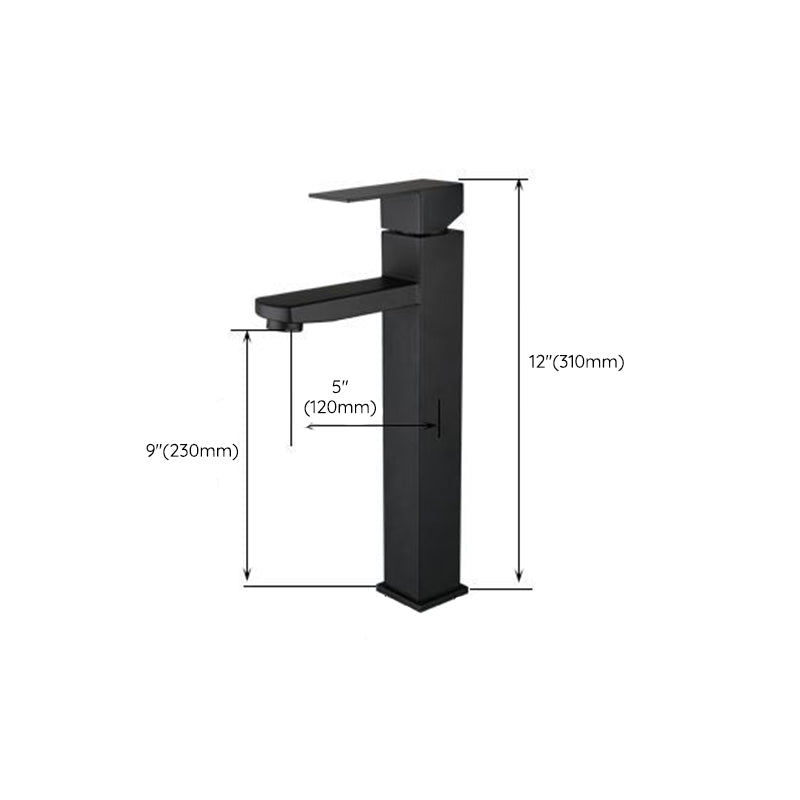 Modern Sink Faucet Centerset Bathroom Sink Faucet in Black