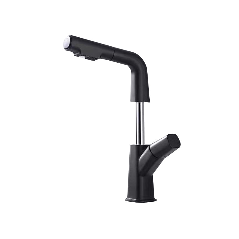Modern Centerset Bathroom Faucet Solid Color Copper Sink Faucet