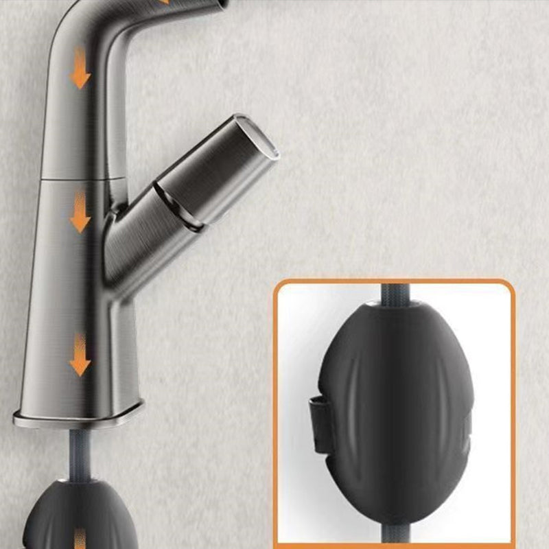 Modern Centerset Bathroom Faucet Solid Color Copper Sink Faucet
