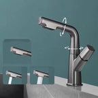 Modern Centerset Bathroom Faucet Solid Color Copper Sink Faucet
