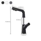 Modern Centerset Bathroom Faucet Solid Color Copper Sink Faucet