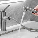 Modern Center Set Faucet Copper Center Set Vanity Faucet for Bathroom