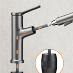 Modern Center Set Faucet Copper Center Set Vanity Faucet for Bathroom