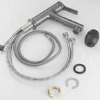 Modern Center Set Faucet Copper Center Set Vanity Faucet for Bathroom