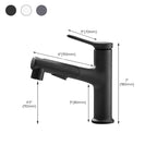Modern Center Set Faucet Copper Center Set Vanity Faucet for Bathroom