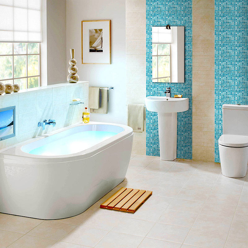 Peel and Stick Mosaic Tile Waterproof Square Peel and Stick Tile for the Kitchen 20-Pack