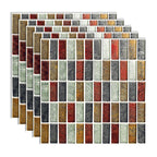 Peel and Stick Mosaic Tile Waterproof Square Peel and Stick Tile for the Kitchen 20-Pack