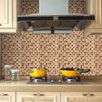 Peel and Stick Mosaic Tile Waterproof Square Peel and Stick Tile for the Kitchen 20-Pack