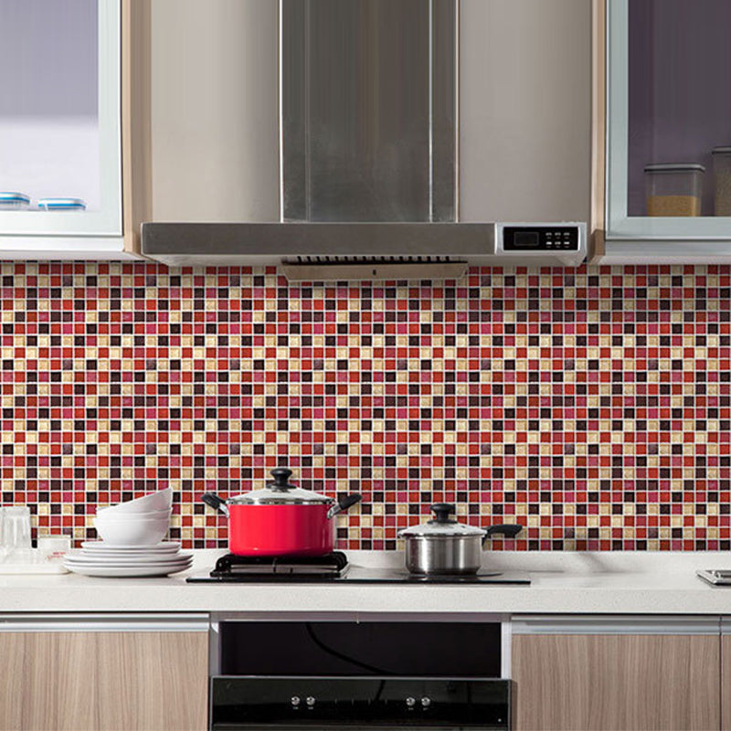 Peel and Stick Mosaic Tile Waterproof Square Peel and Stick Tile for the Kitchen 20-Pack