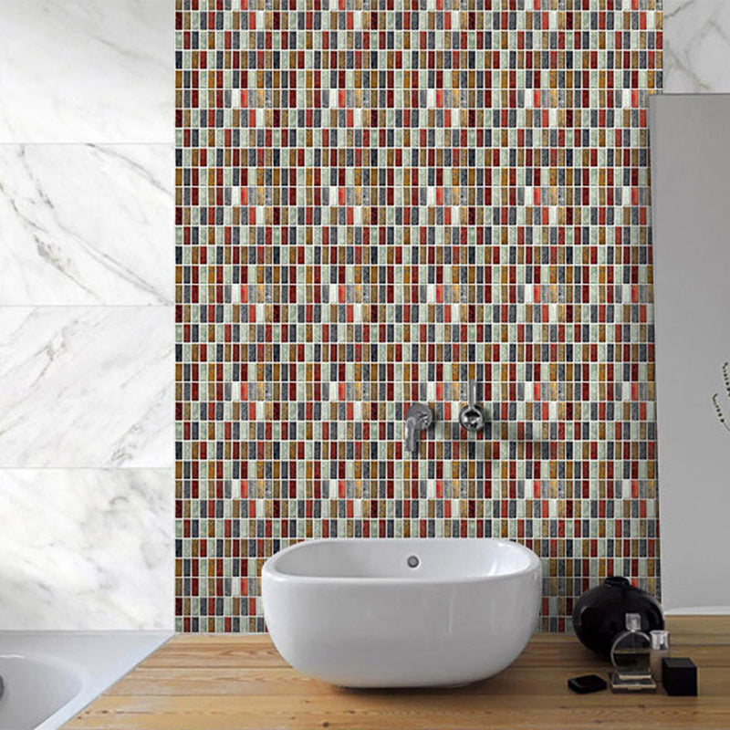 Peel and Stick Mosaic Tile Waterproof Square Peel and Stick Tile for the Kitchen 20-Pack